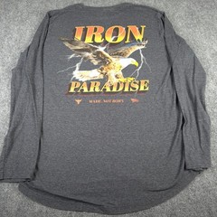 Under Armour Project Rock Shirt Mens XL Iron Paradise Eagle Graphic Long Sleeve