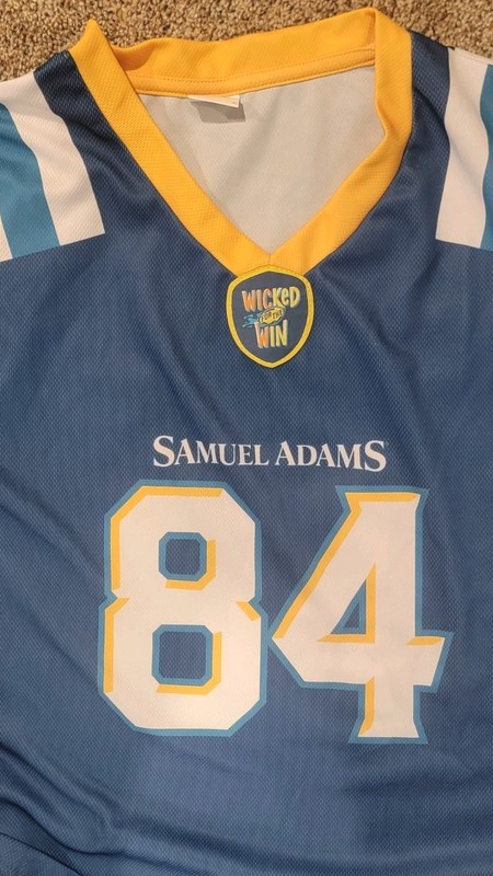 Samuel Adams Beer #84 Wicked for the Win Promotional Football Jersey Shirt XL gallery