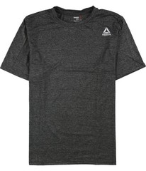 Reebok Mens Heathered Crew Neck Performance Basic T-Shirt