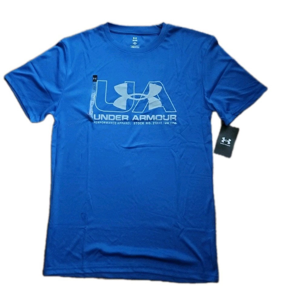 Under Armour Tech Fade Tee Loose Men's T-Shirt Short Sleeve Blue Sz 2XL NWT.