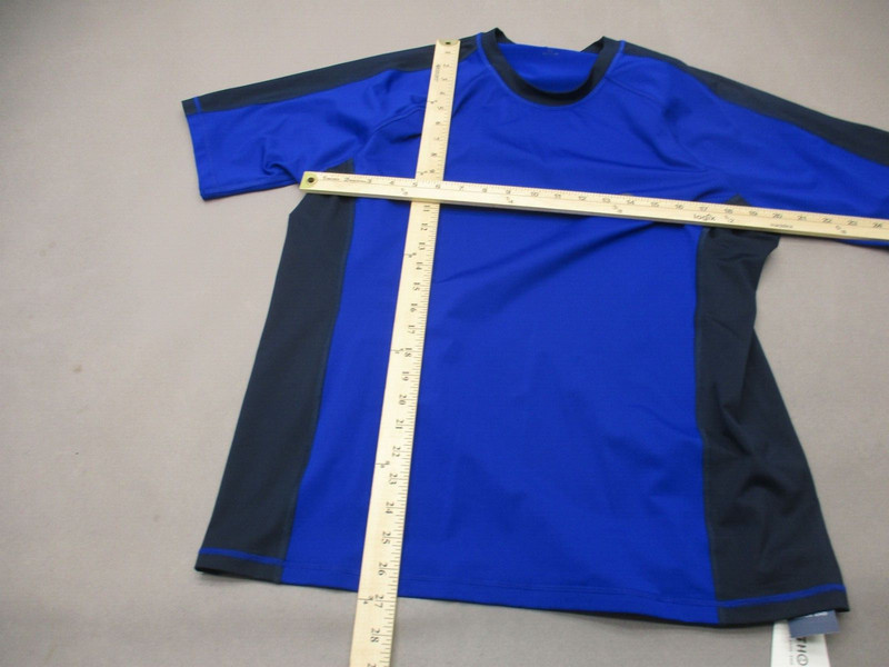 NWT LANDS' END Size L Men Multicolor Crew Neck Short Sleeve Athletic Top 251 gallery