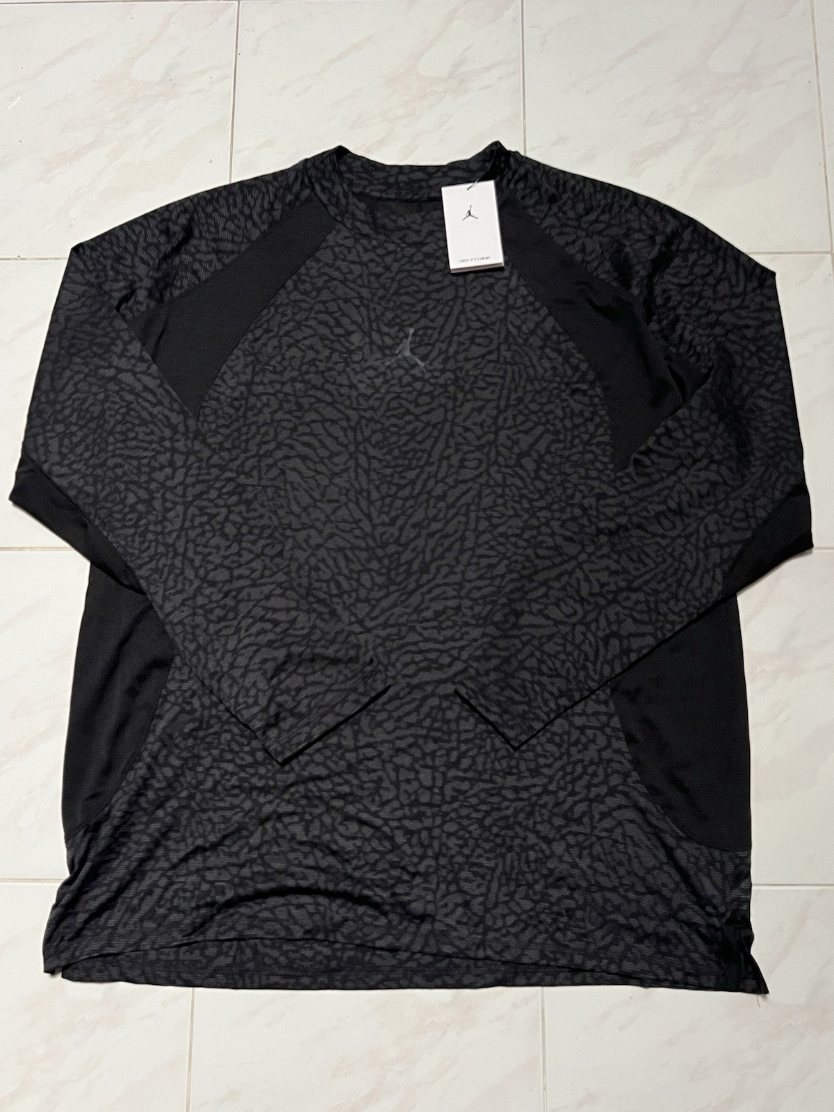 Men 2XL New NIKE Air Jordan Dri-Fit ADV Long Sleeve Shirt Black FD8123-022 $80 gallery