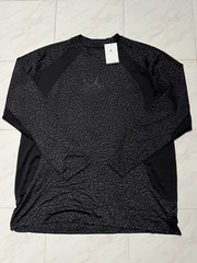 Men 2XL New NIKE Air Jordan Dri-Fit ADV Long Sleeve Shirt Black FD8123-022 $80