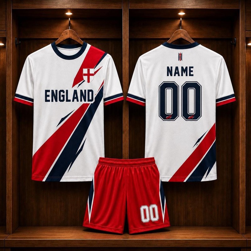Personalized England Soccer Jersey, Custom Name Football Shirt, Game Day Jersey gallery
