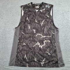 Under Armour Combine Training Shirt Men Medium Heatgear Brown Gray Camo