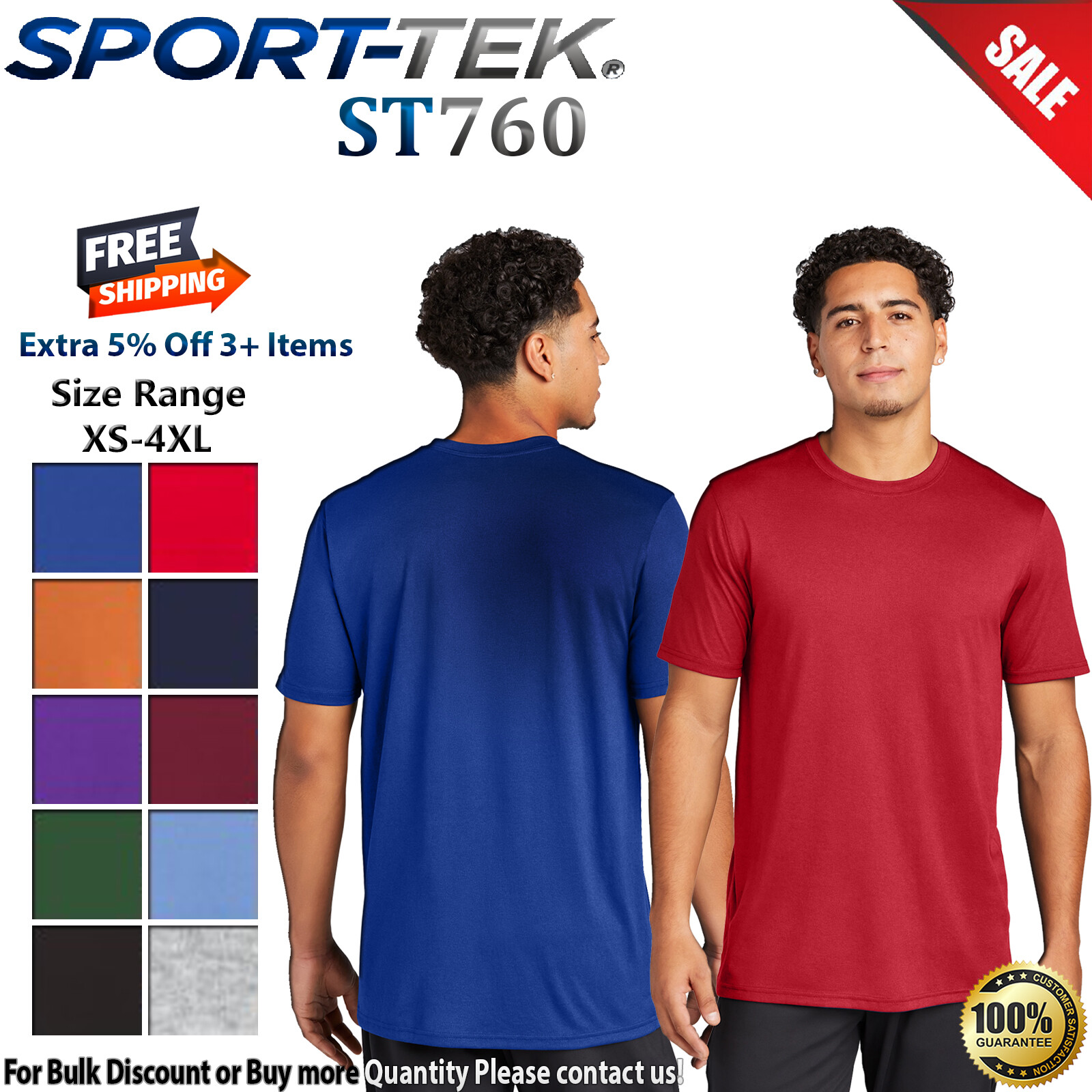 Sport-Tek ST760 Mens Short Sleeve Dri-Fit Workout Running Performance T-Shirt gallery