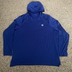 Outdoor Research Shirt Mens XXL Blue ActiveIce Spectrum Sun Hoodie UPF Fishing