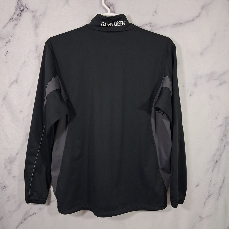 Galvin Green Men's 1/4 Zip Pullover Black Gray XL WINDSTOPPER Soft Shell gallery