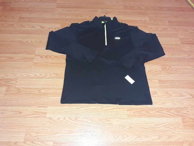 Men's 1/4 Zip Pullover Shirt New with tag Size Large color Black Long sleeves gallery