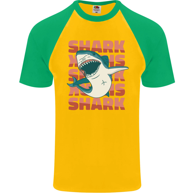 A Great White Shark Mens S/S Baseball T-Shirt gallery