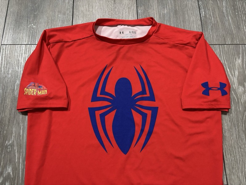 Under Armour Ultimate Spider-Man Compression HeatGear Marvel Shirt. Mens XL. Red gallery