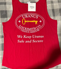 Uranus Locksmith Tank Top Red Historic Route 66 Size XXL NWT