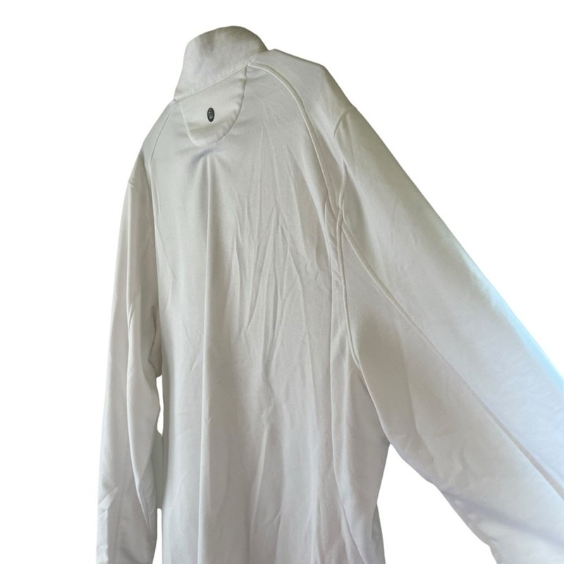 Graham Luxe 1/4 zip pullover long sleeve golf large white activewear men gallery