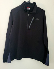 The North Face Pullover Jacket softshell 1/4 zip men’s M black gray long sleeve