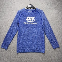 Optimum Nutrition Shirt Mens Medium Blue Long Sleeve True Strength Gym Training