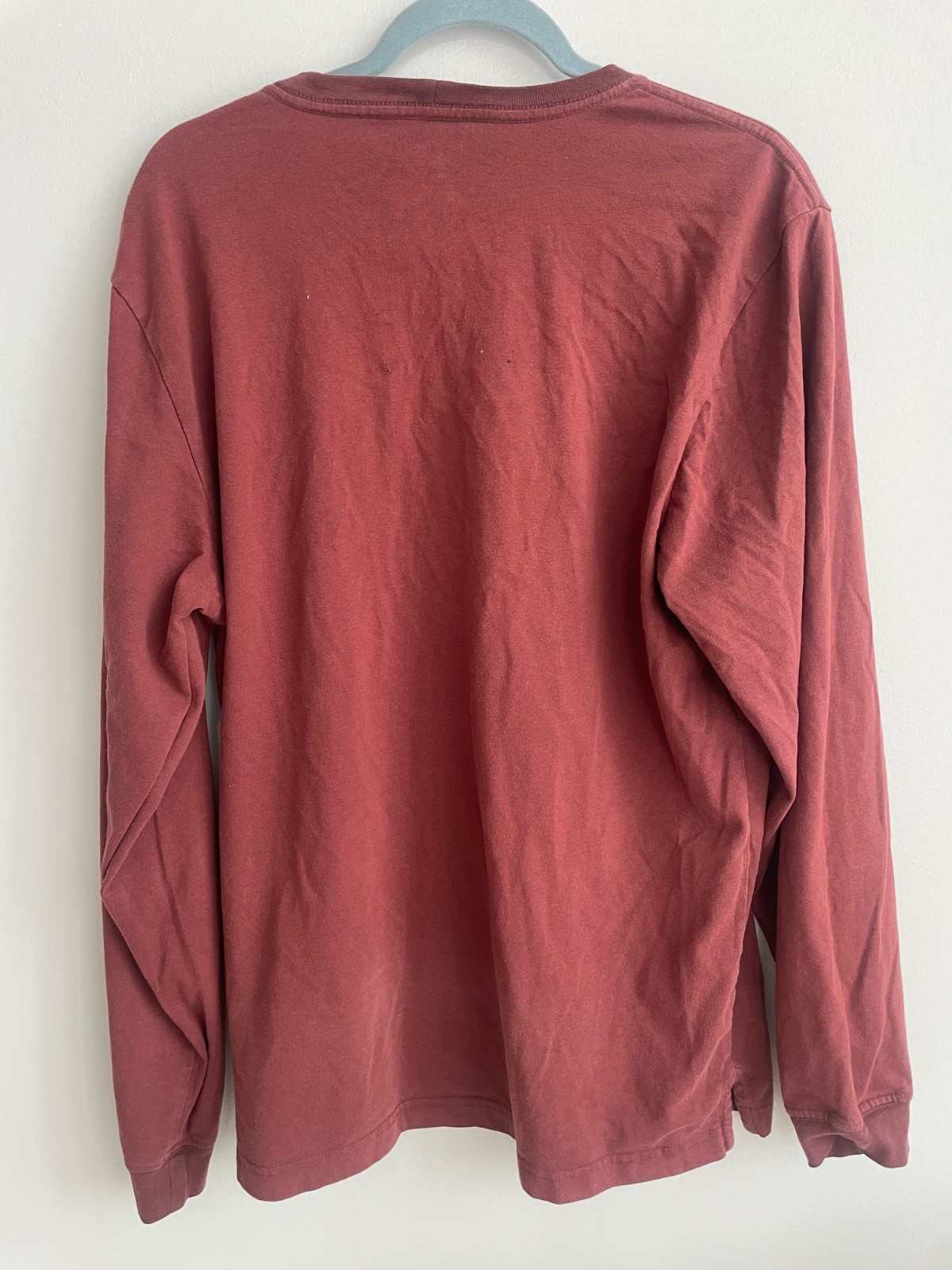 Timberland PRO Men’s Long Sleeve T-Shirt Maroon Logo Workwear Size M gallery