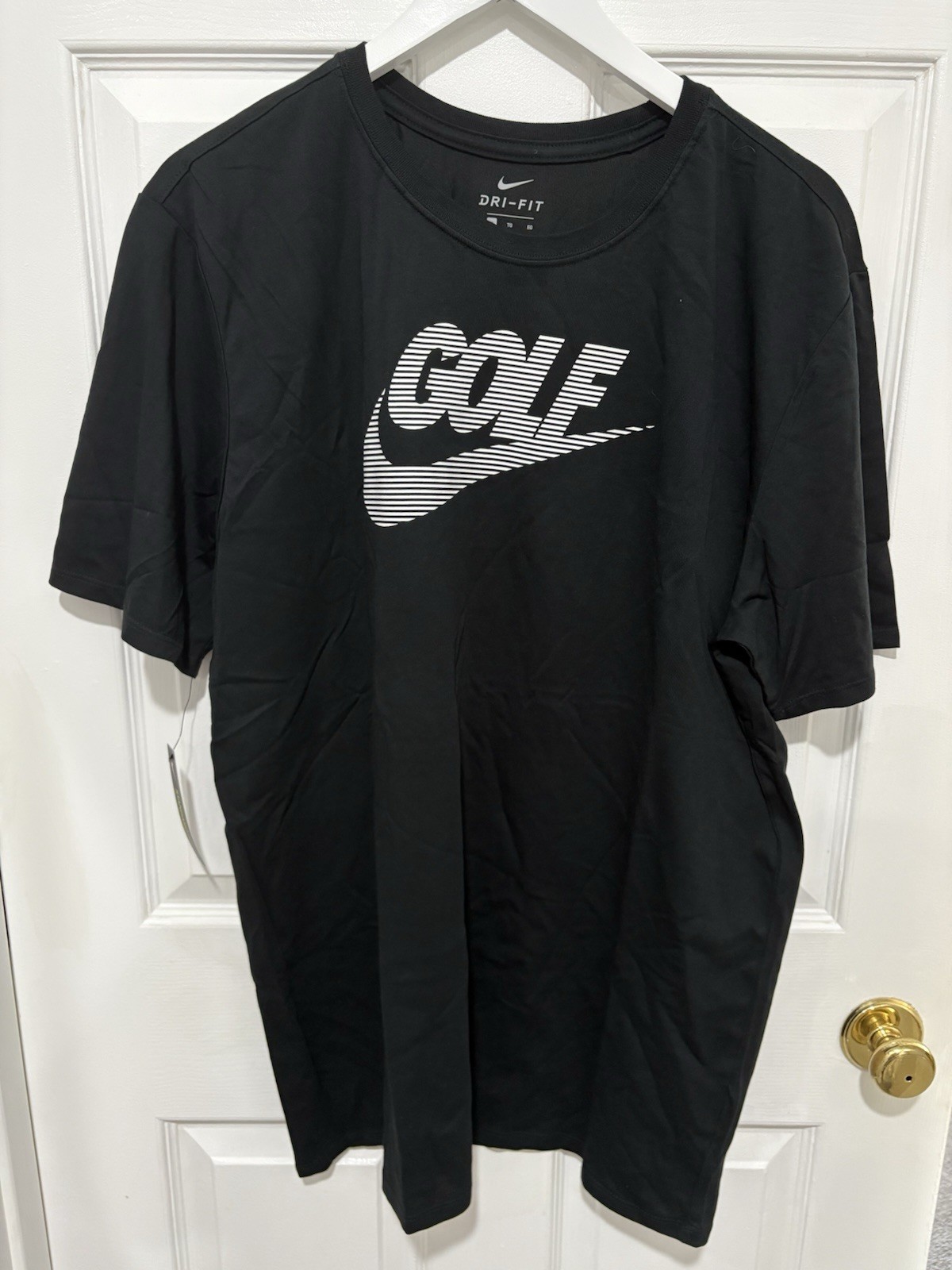 NWT Nike Dry-Fit Golf Lockup Tshirt - Black/White - XL gallery