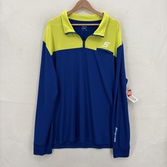 Snap-on Tools Shirt Mens 2XL Blue Yellow Quarter Zip Pullover Workwear Shirt NWT