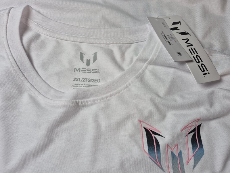 NEW Messi Men's WHITE Performance Athletic Soccer T-Shirt Style 2XLarge gallery