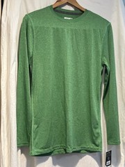 Layer 8 Performance Mens Small Qwick Dry Pine Green Heather Long Sleeve T-Shirt