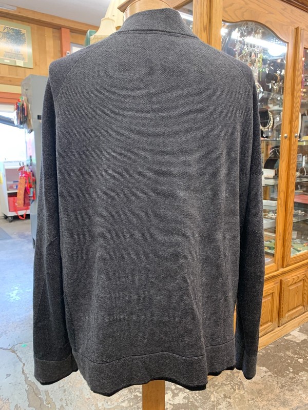OVERLAND 1/4 Zip Wool/Cotton Charcoal Gray Sweater Gorpcore Outdoor Men Size XL gallery