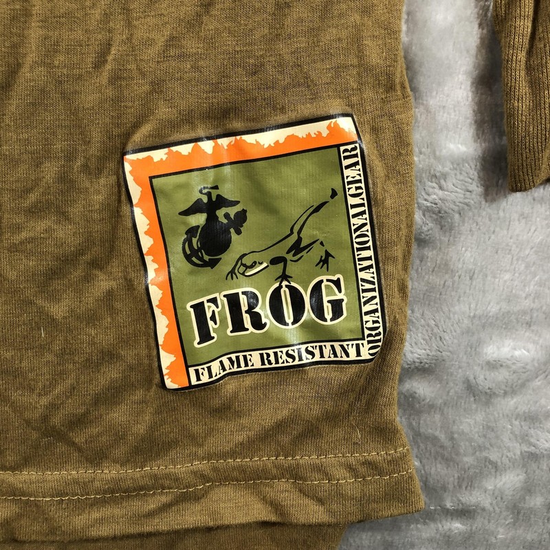 XGO Shirt Mens Medium Brown Long Sleeve FROG Flame Resistant USMC Mock Neck Tee gallery
