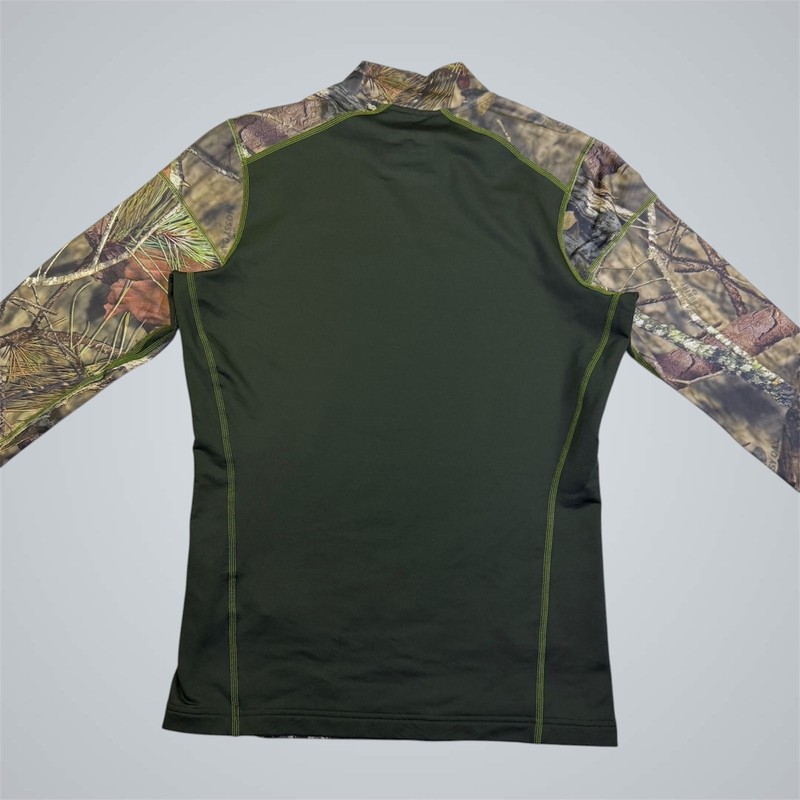 UA ColdGear Infrared Scent Control Camo Mock Neck Shirt Mens Large Hunting Gear gallery