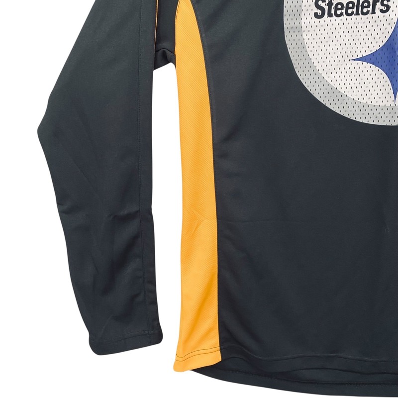 Mens Pittsburgh Steelers NFL Team Apparel Long Sleeve T Shirt XL Black Gold gallery