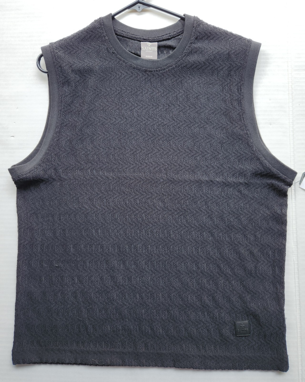 Saints Studio Men's Apparel Black See-Thru Tank Top - Size: Medium gallery