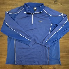 Foot Joy FJ Mens XL Extra Large 1/4 Zip Golf Pullover Sweater Blue White
