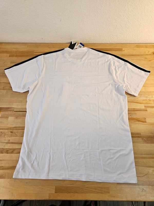 L / LARGE - WHITE - Adidas Men's 3 Stripes Active Gym T-Shirt gallery