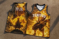 Demon Slayer Zenitsu Basketball Jersey