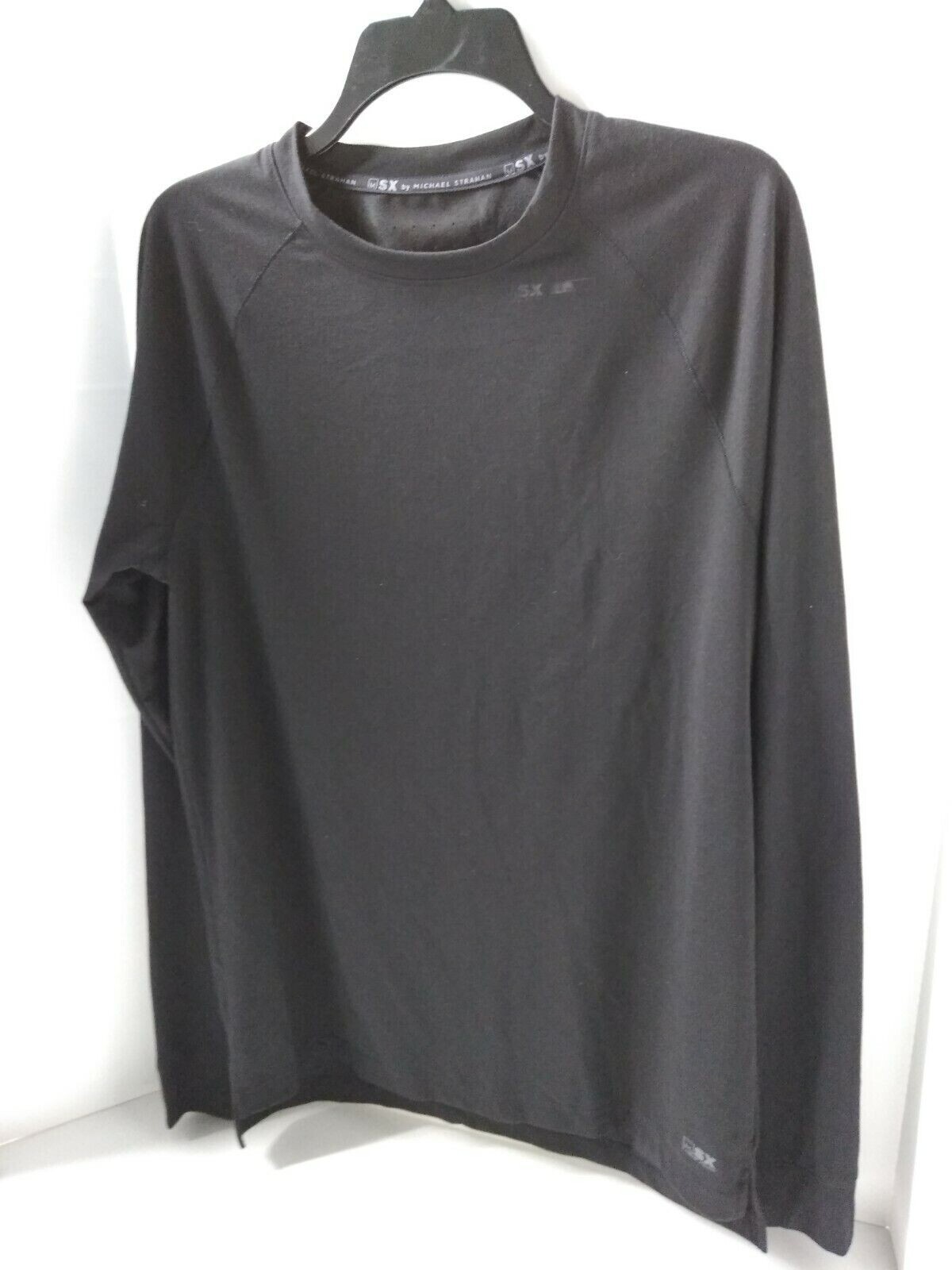 MSX By Michael Strahan Long Sleeve Athletic Shirt Mens Small Black Activewear gallery