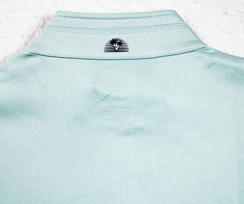 Havana Jim Mens 1/4 Zip M Pullover Shirt Long Sleeve Mock Neck Aqua Sky $95 NEW gallery