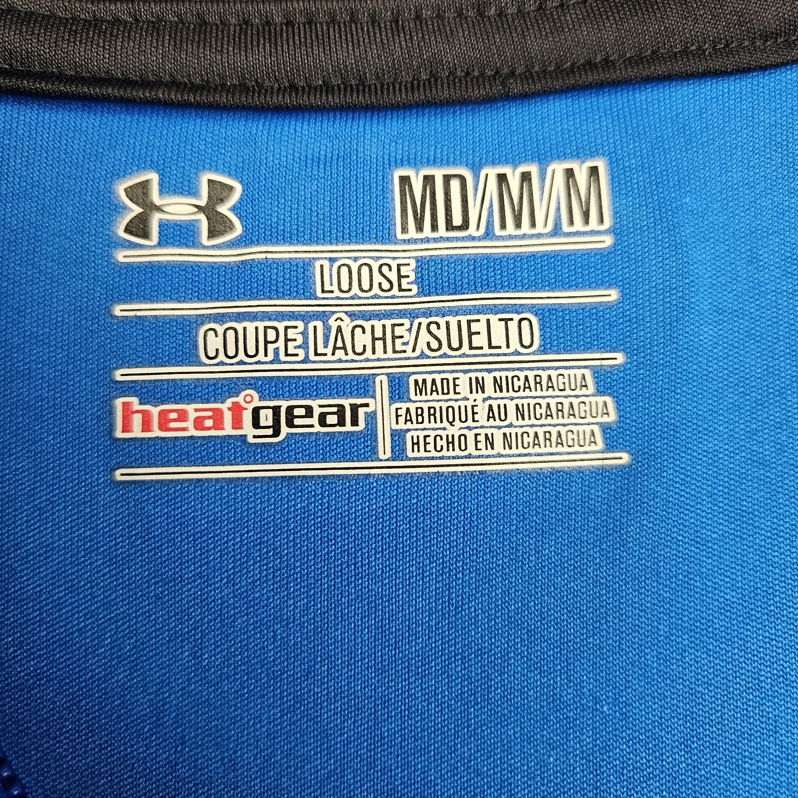 Under Armour Heatgear Mens Medium Full Zip Light Jacket Blue Long Sleeve Stretch gallery