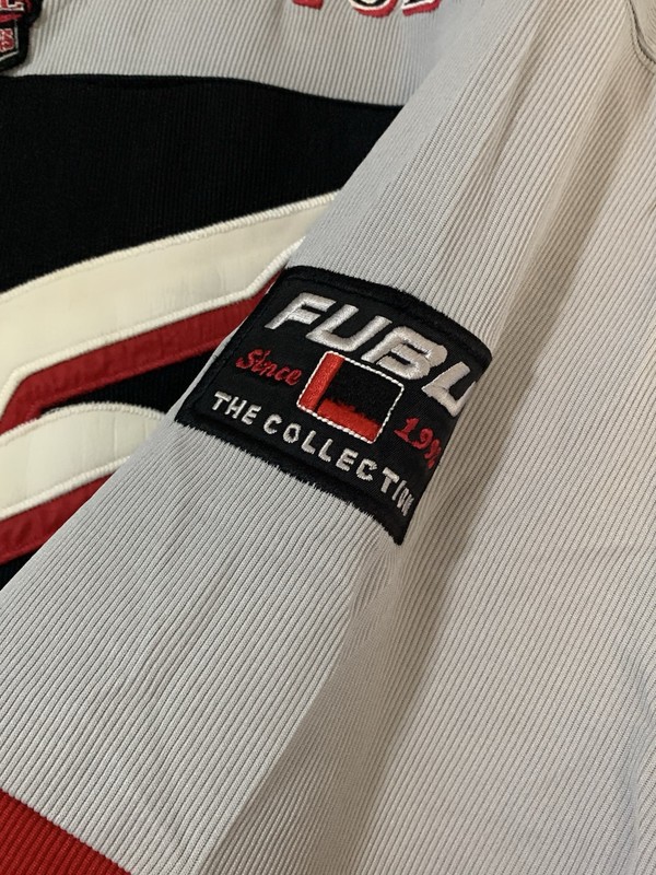 Vintage FUBU Jersey Mens 2X Sports 05 Champions Streetwear Patch Red Blue 90s gallery