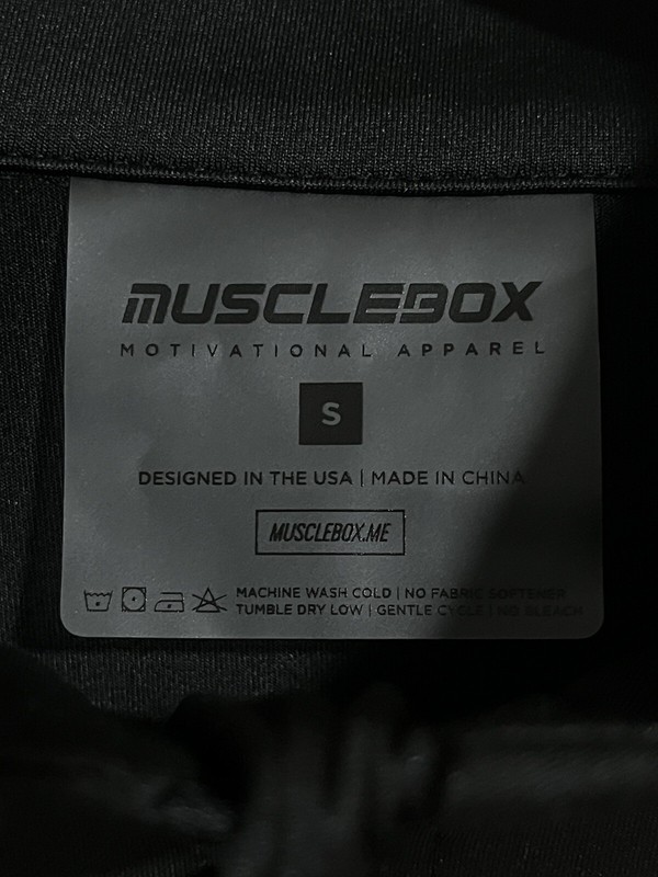 MuscleBox Jacket Shirt Quarter Zip Pull Over Black Long Sleeve Activewear Size S gallery