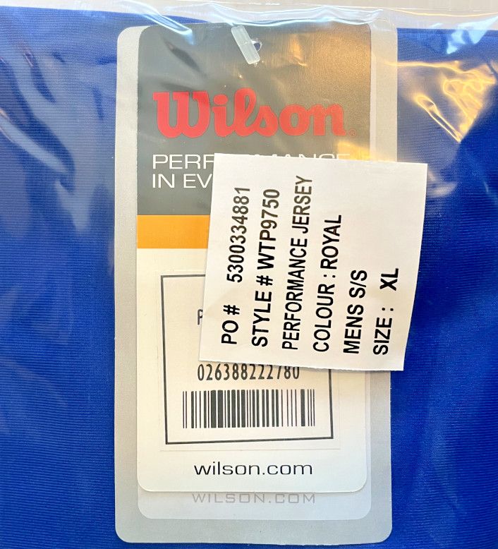 NEW Royal Blue WILSON Athletic Cut Performance Tee Shirt Team League Jersey T gallery
