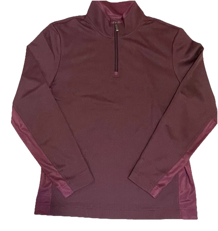 NEW QUIETI Performance 1/4 Zip Pullover Maroon Textured Jacket Mens Sz M Preppy gallery
