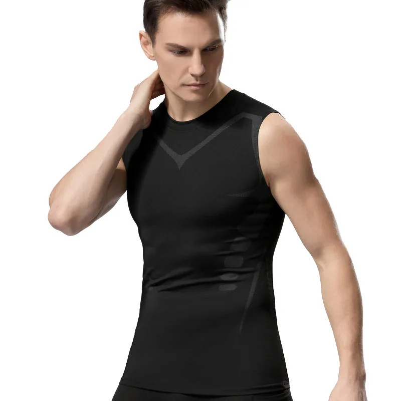 Mans Compression Tank Top Men Gym Shirt Sleeveless Quick Dry Sportswear Male Fit gallery