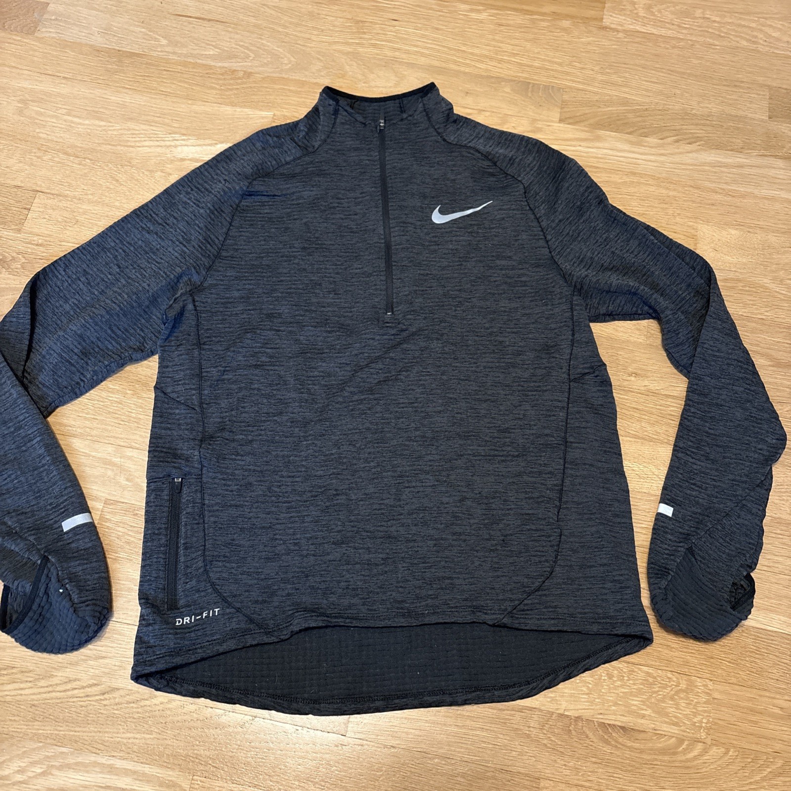 Nike Mens Dri-FIT Element 1/2 Zip Running Top Grey Heather 883906-011 Medium gallery