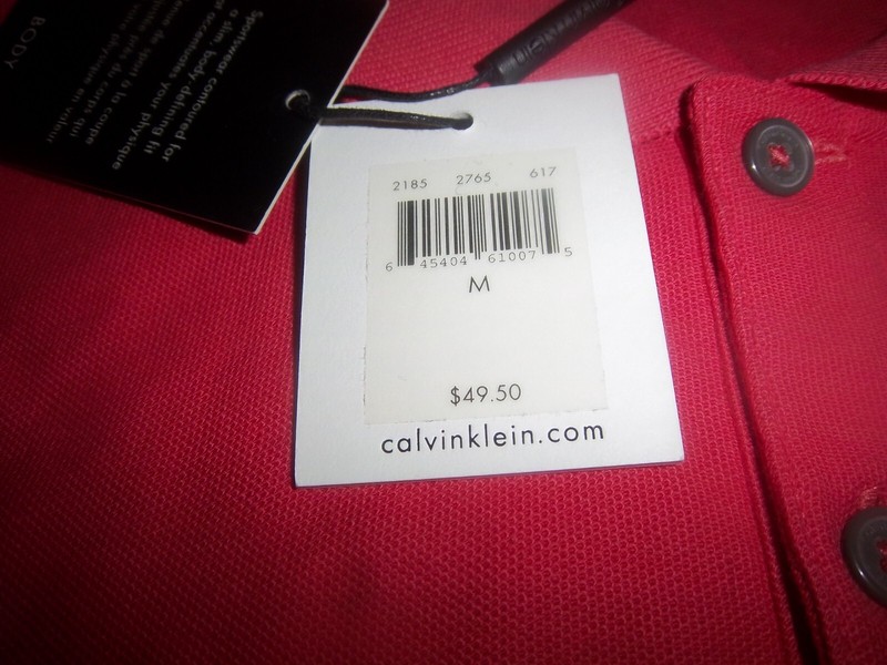 MENS MEDIUM SALMON CALVIN KLEIN POLO SHIRT - NWT gallery