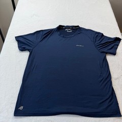 Eddie Bauer Motion Tee Mens Large Navy Blue Good FreeDry Performance Shirt