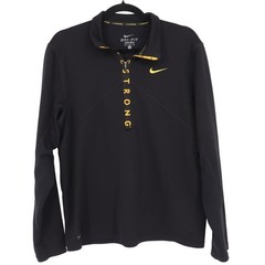 Nike Livestrong Dri-FIT 1/4 Zip Pullover Size M Black Yellow Training 400224-010