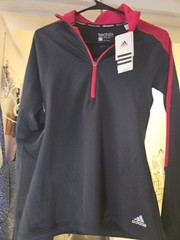 NWT SIZE S ADIDAS 1/4 ZIP LONG SLEEVE INSULATED, CLIMA WARM, TECH FIT COMPRESSIO