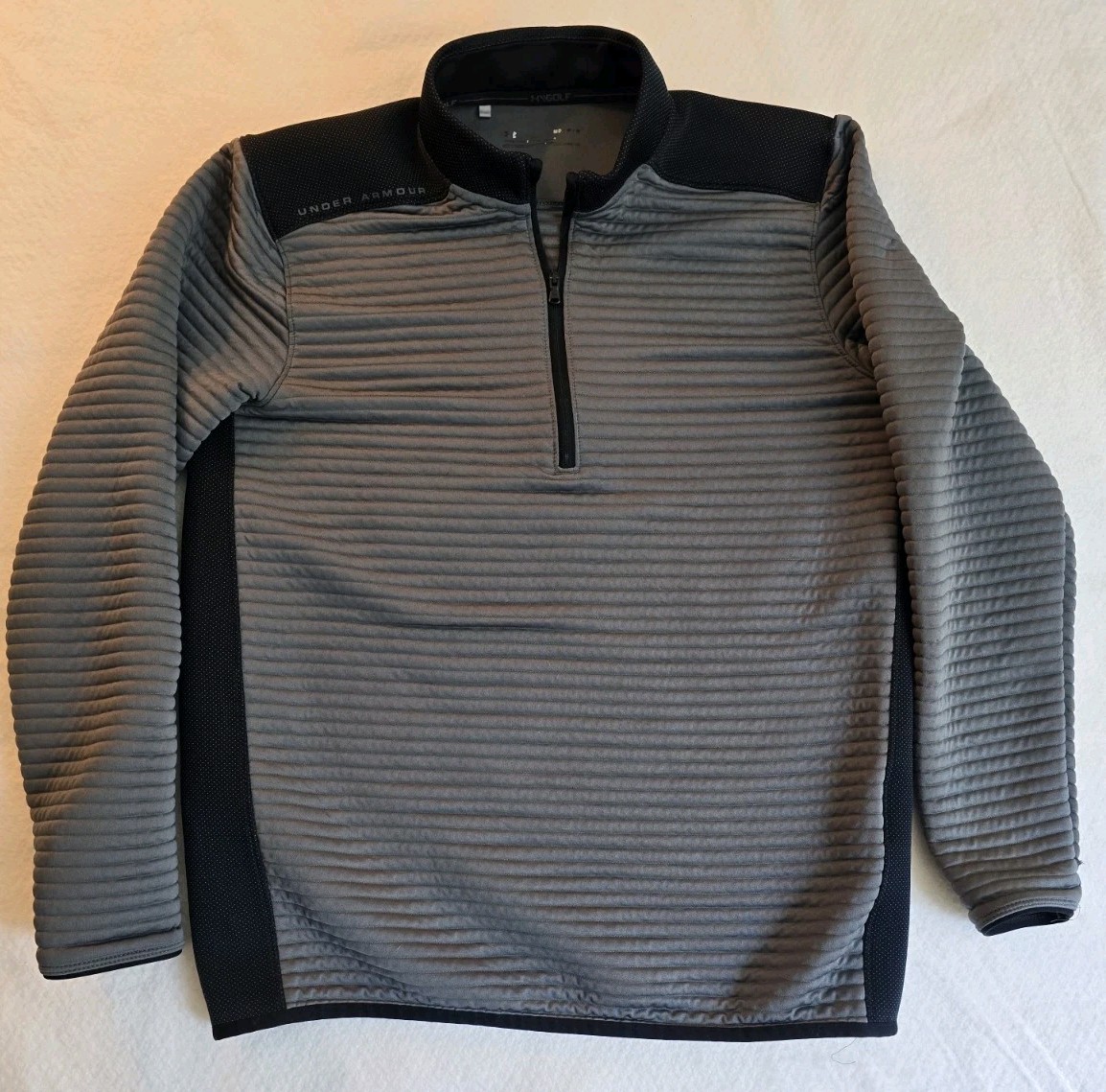 Under Armour Storm Daytona Golf Pullover Medium 1/4 Zip Water Repellent Ribbed gallery