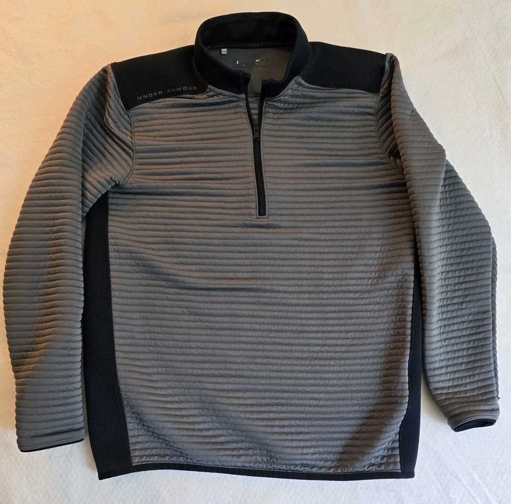 Under Armour Storm Daytona Golf Pullover Medium 1/4 Zip Water Repellent Ribbed