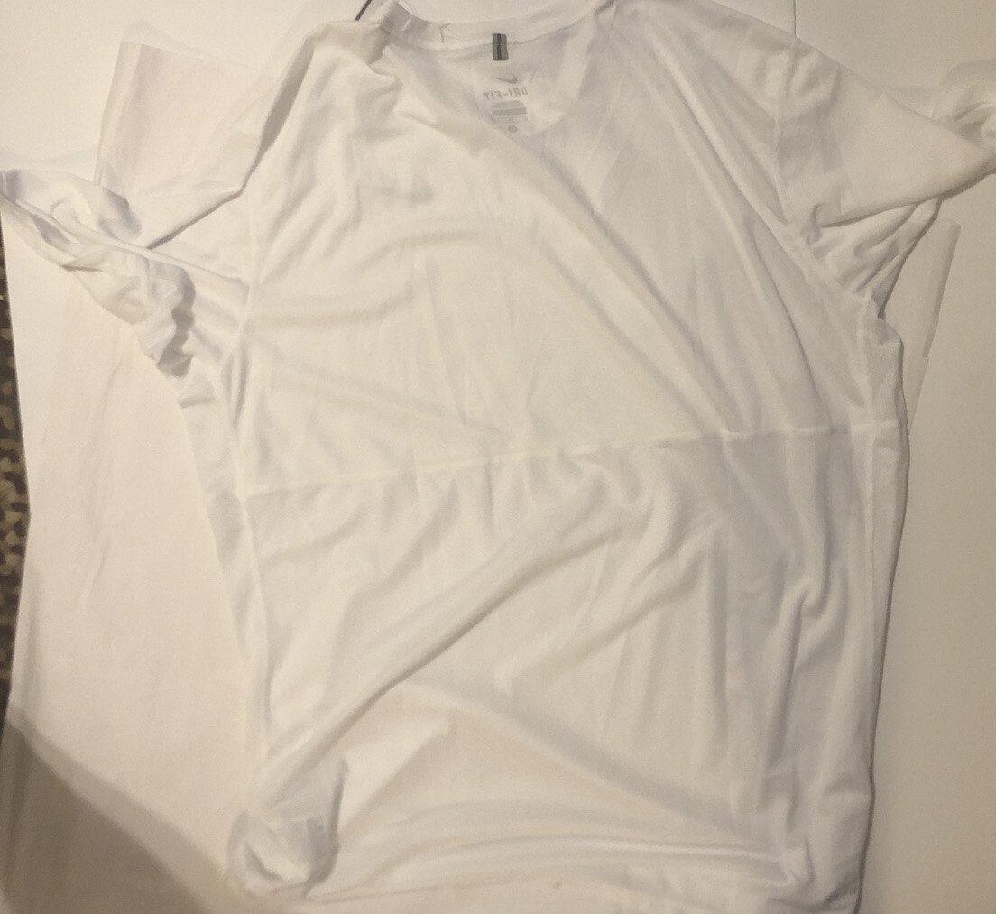 Nike Racer Dri-Fit Running training Shirt men's SZ XL 644396-102 White gallery