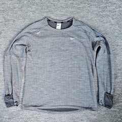 Nike Therma-Fit Repel Element Running Long Sleeve Shirt Gray Sz Large DM1169-068