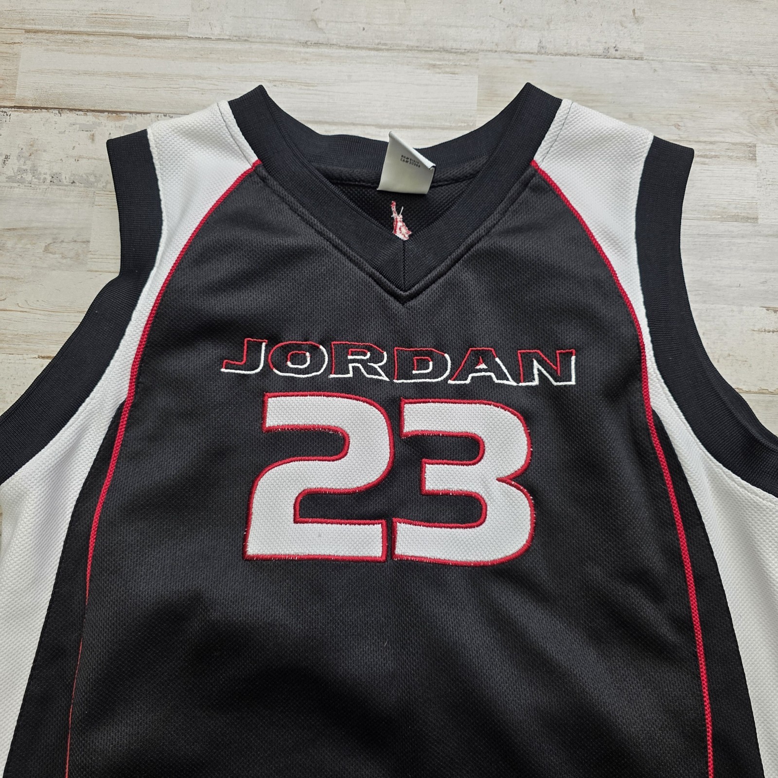 Michael JORDAN Jersey 23 Jumpman Basketball Black Sleeveless Tank Size LG gallery